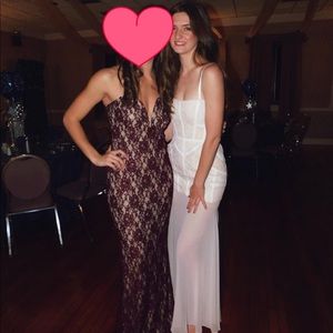 BCBGMAXAZRIA White lace dress